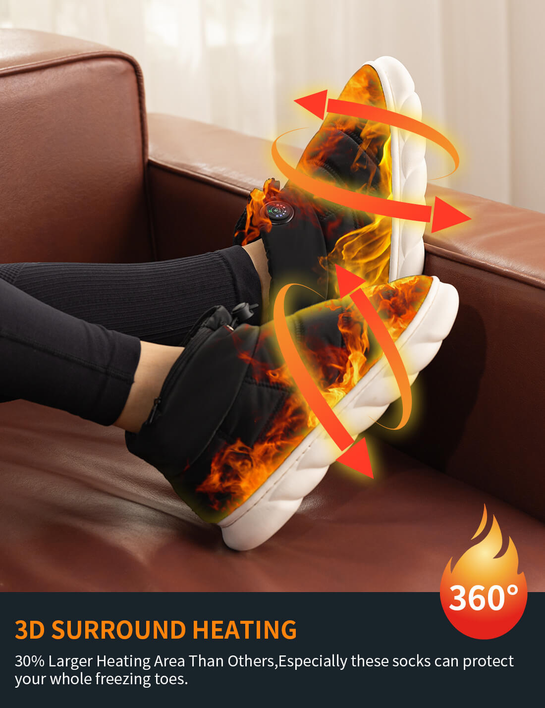 Ladies heated slippers hot sale