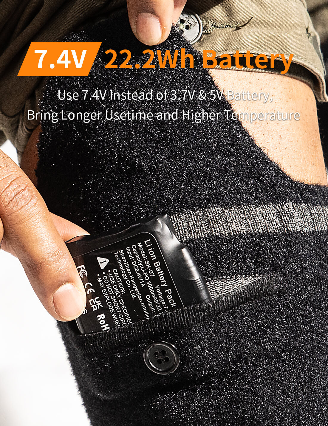 Dartwood Heated Socks, Rechargeable Battery