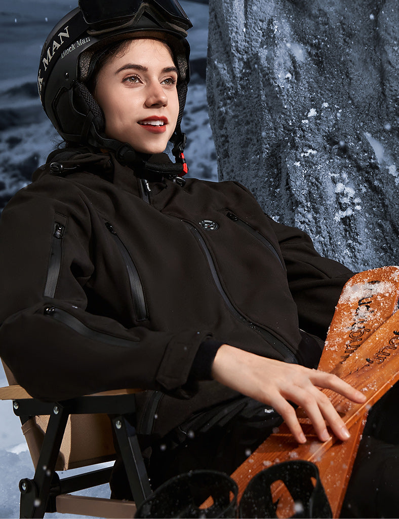 Women's heated store jacket with hood